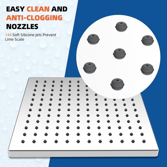 Sleek Silver Shower Head - Picture 5 of 6